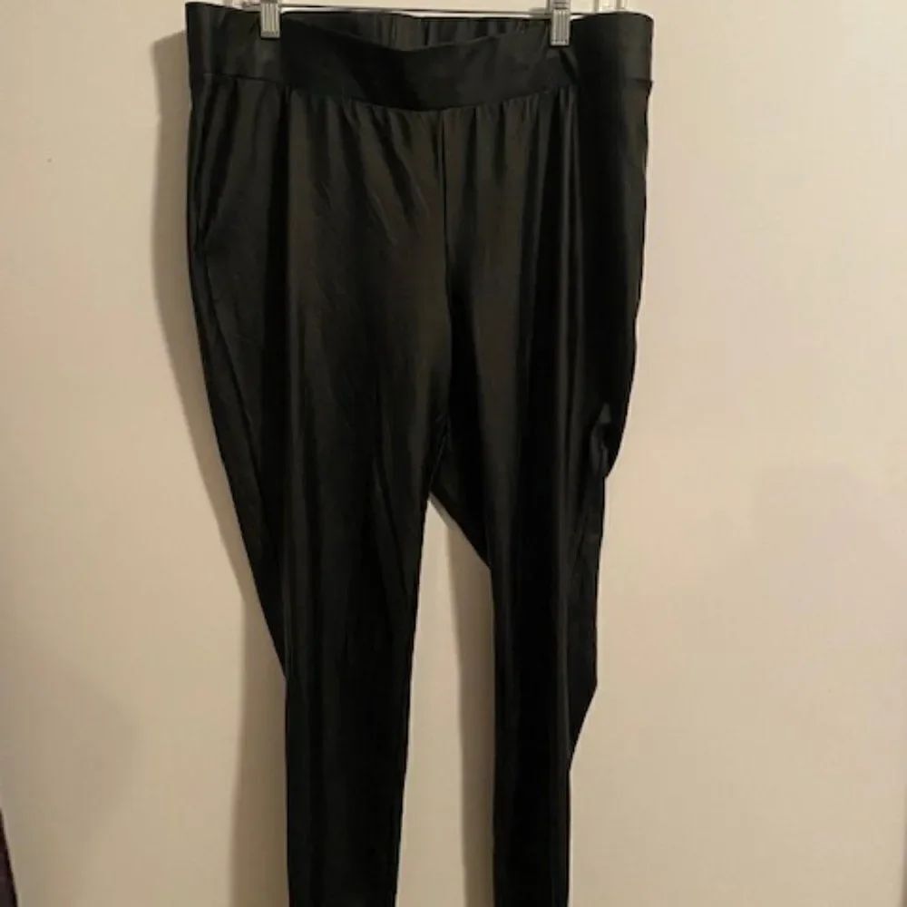 Torrid Black faux Leather leggings, size 2